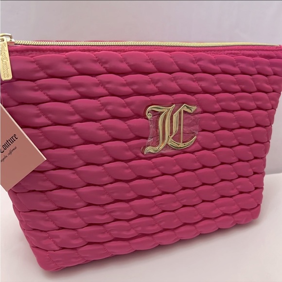 Juicy Couture Handbags - Juicy Couture Hot Pink Cosmetics Travel Bag